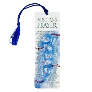 Vintage 90s Musician's Prayer Bookmark- Joyful Noise Lord- USA Dicksons BKM-1110